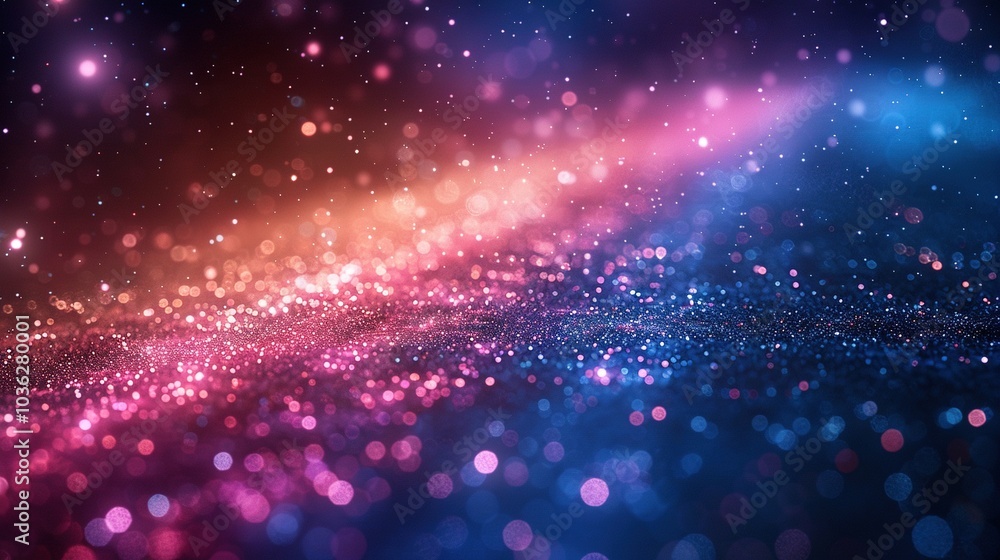Poster a vibrant, abstract background filled with colorful bokeh and sparkling light effects.