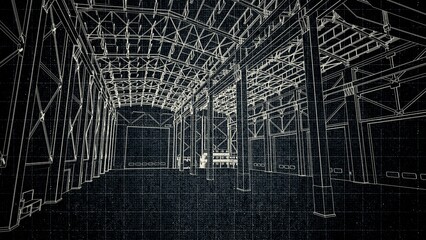 Technical drawing on a gradient background.Mechanical Engineering drawing

