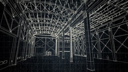 Technical drawing on a gradient background.Mechanical Engineering drawing
