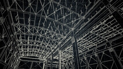 Technical drawing on a gradient background.Mechanical Engineering drawing
