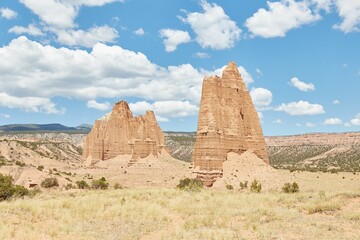 The stunning geological formations of Cathedral Valley in Capitol Reef National Park, Utah