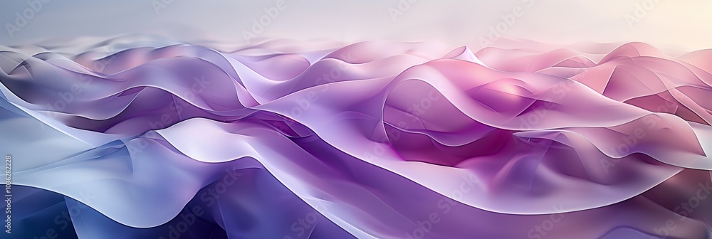 Poster abstract background with geometric shapes in purple and white, featuring overlapping squares for an 