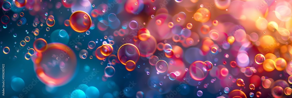 Poster blurred bokeh lights background with colorful lights in the style of colorful lights