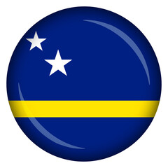 Curacao flag circle pin and badge