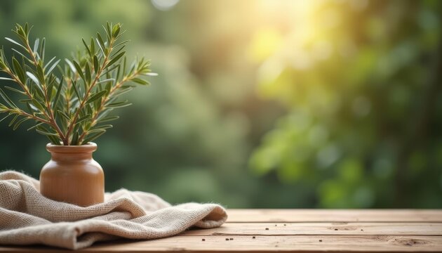  A touch of natures charm on a rustic table