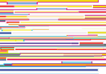 Horizontal stripes vector illustration, multi color design.