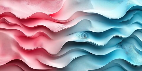 Fototapeta premium Abstract Pink and Blue Wavy Texture with Linear Patterns