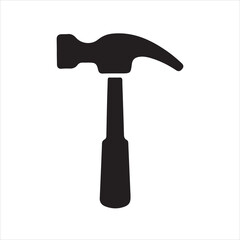 Black Hammer icon vector art illustration on white background