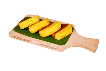 Kue pukis on a wooden board isolated transparent
