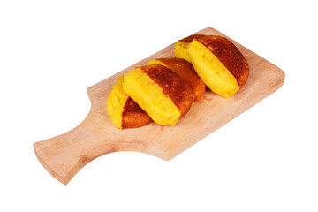 Kue pukis on a wooden board isolated transparent