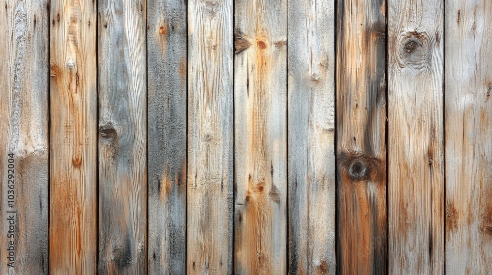 Aufkleber vertical wooden fence panels display a mix of natural grain and weathered tones, showcasing a rustic