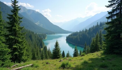  Enchanting mountain lake a serene escape