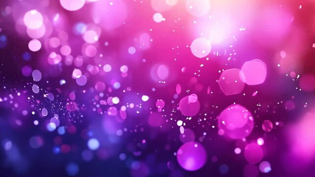 Pink and purple bokeh lights create a dreamy, ethereal atmosphere
