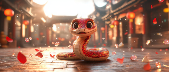 Snakes appear as mascots in Chinese cities