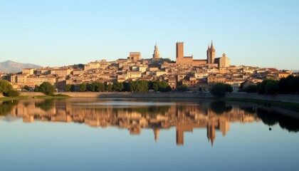 Obraz premium Reflection of a citys grandeur