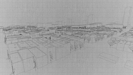 Technical drawing on a gradient background.Mechanical Engineering drawing