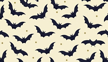 Fototapeta premium Bats in flight against a starry night sky