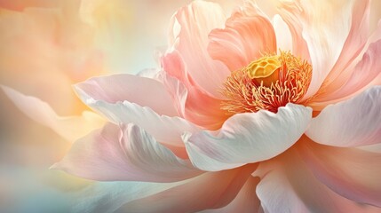 Delicate Peach Peony Blossom