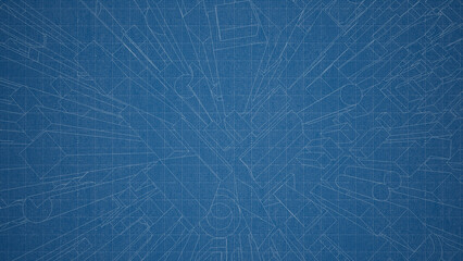 Technical drawing on a gradient background.Mechanical Engineering drawing