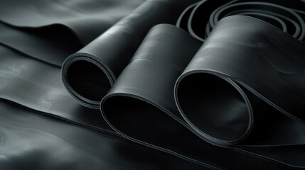 Fototapeta premium Neoprene: Known for its excellent flexibility and water resistance, neoprene is a synthetic rubber widely used in wetsuits and gaskets for insulation. 