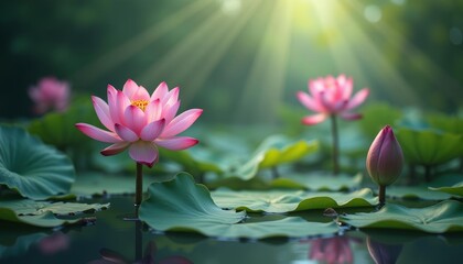 Obraz premium Elegance in bloom A serene moment in nature