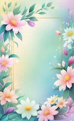 frame with flowers