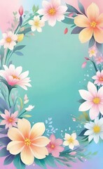 Fototapeta premium frame with flowers