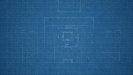 Technical drawing on a gradient background.Mechanical Engineering drawing