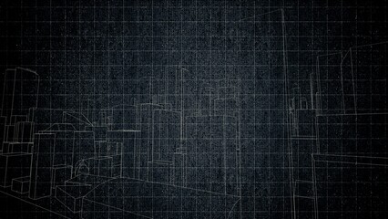 Technical drawing on a gradient background.Mechanical Engineering drawing