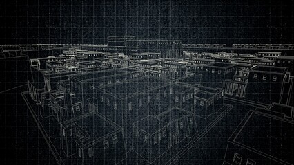 Technical drawing on a gradient background.Mechanical Engineering drawing