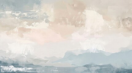 A minimalist design featuring a textured summer sky in muted tones of blush beige and slate blue for a subtle and sophisticated look