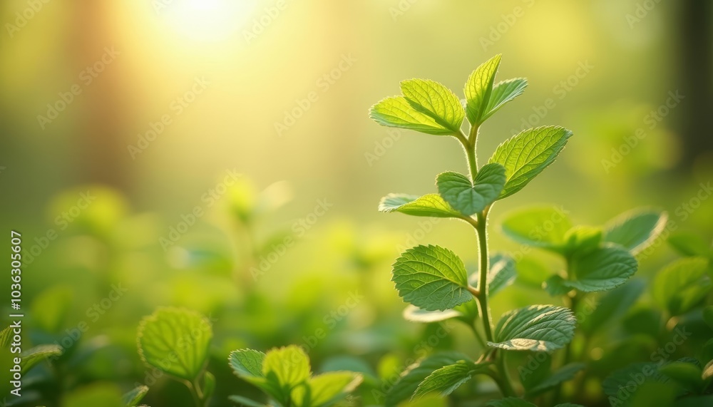 Wall mural  Greenery in bloom a symbol of growth and renewal