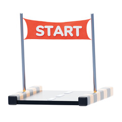 3D Starting Line Banner for Race Events