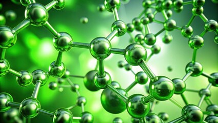 green molecules in various angles, rendering, molecules, green,angles,rendering, science, chemistry, biology