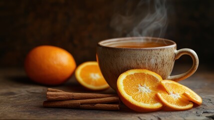 Steaming Cup of Citrus Tea