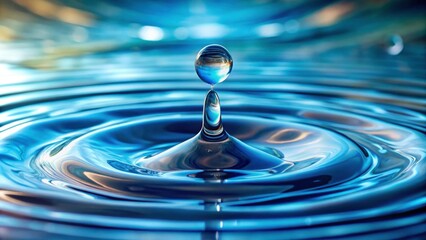 A close-up stock photo of a single water droplet, representing conservation and environmental awareness