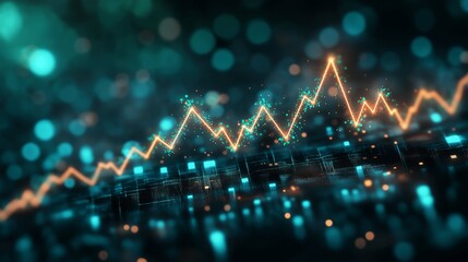 Bright Green Digital Bar Chart Visualization