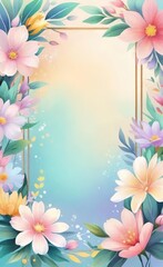 Fototapeta premium frame of flowers