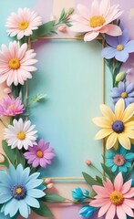 Obraz premium frame of flowers