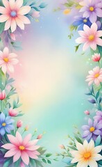 Fototapeta premium frame of flowers