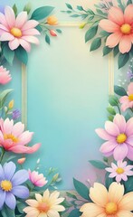Fototapeta premium frame of flowers