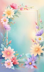 Fototapeta premium frame of flowers