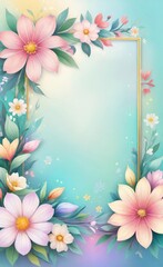 Fototapeta premium frame of flowers