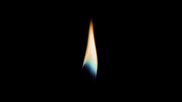 A candle flame with a transparent background ProRes 1080p 60fps