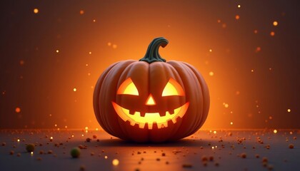  Glowing jackolantern in the night