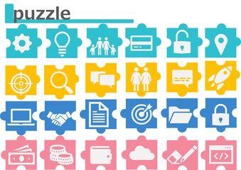 パズルアイコンのグラフィック素材イラスト