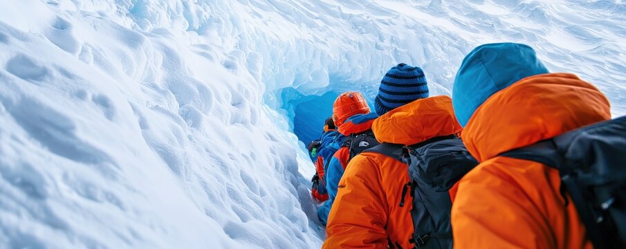 Embark on a thrilling winter adventure travel experience exploring frozen landscapes and icy trails with friends and family