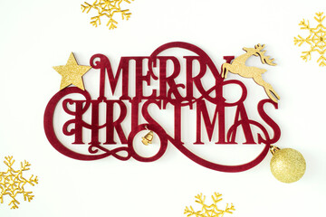 메리크리스마스 글자와 장식
