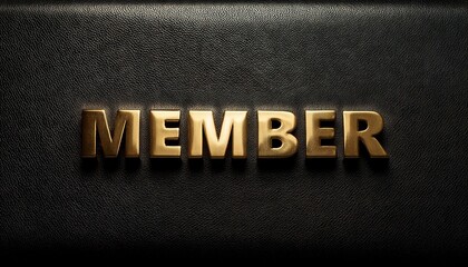 Fototapeta premium Member Card with Elegant Gold Lettering