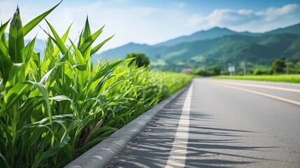 Cornfield Along Scenic Country Road
